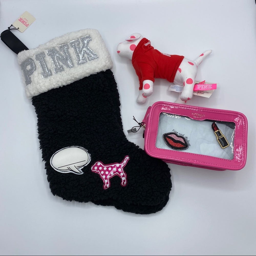 Victoria Secret Pink Bundle!! Stocking, Bag & Dog!